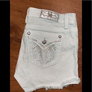 Mint green miss me shorts